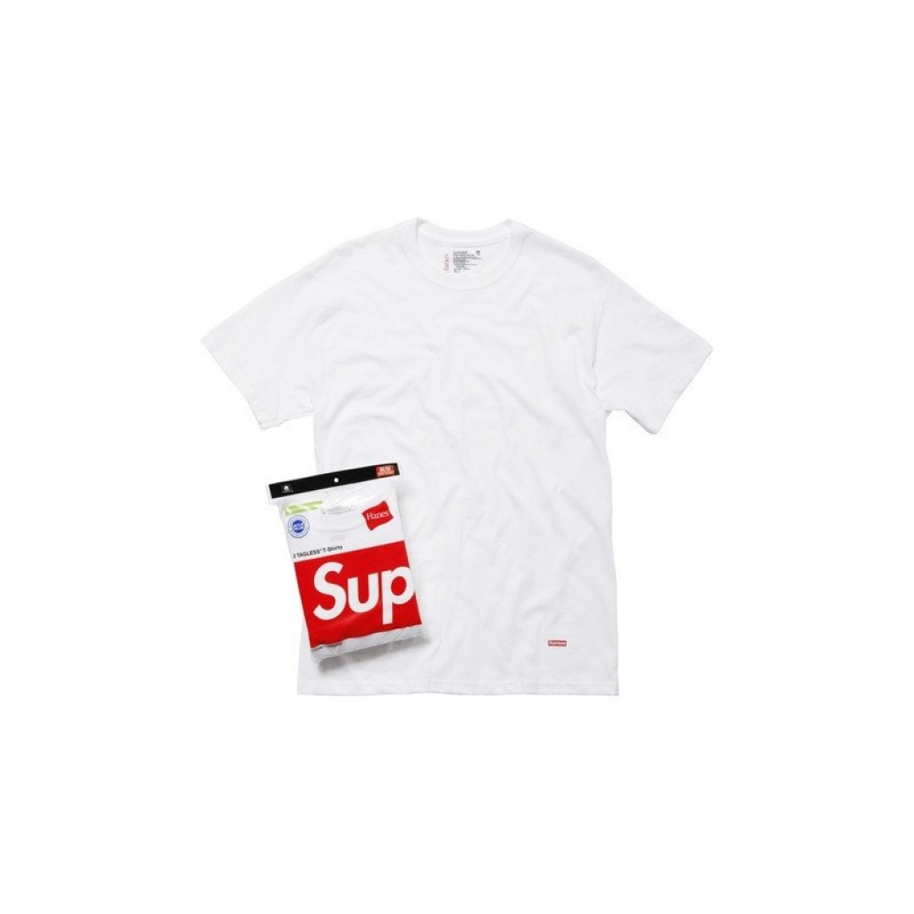 Supreme Hanes Tagless T Shirt White